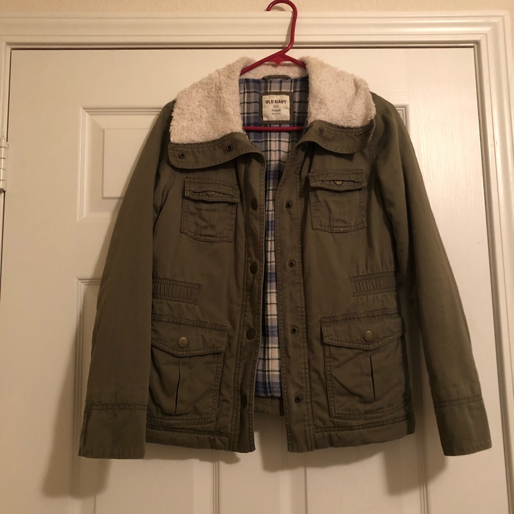 Old Navy Women Moss Green Winter Coat